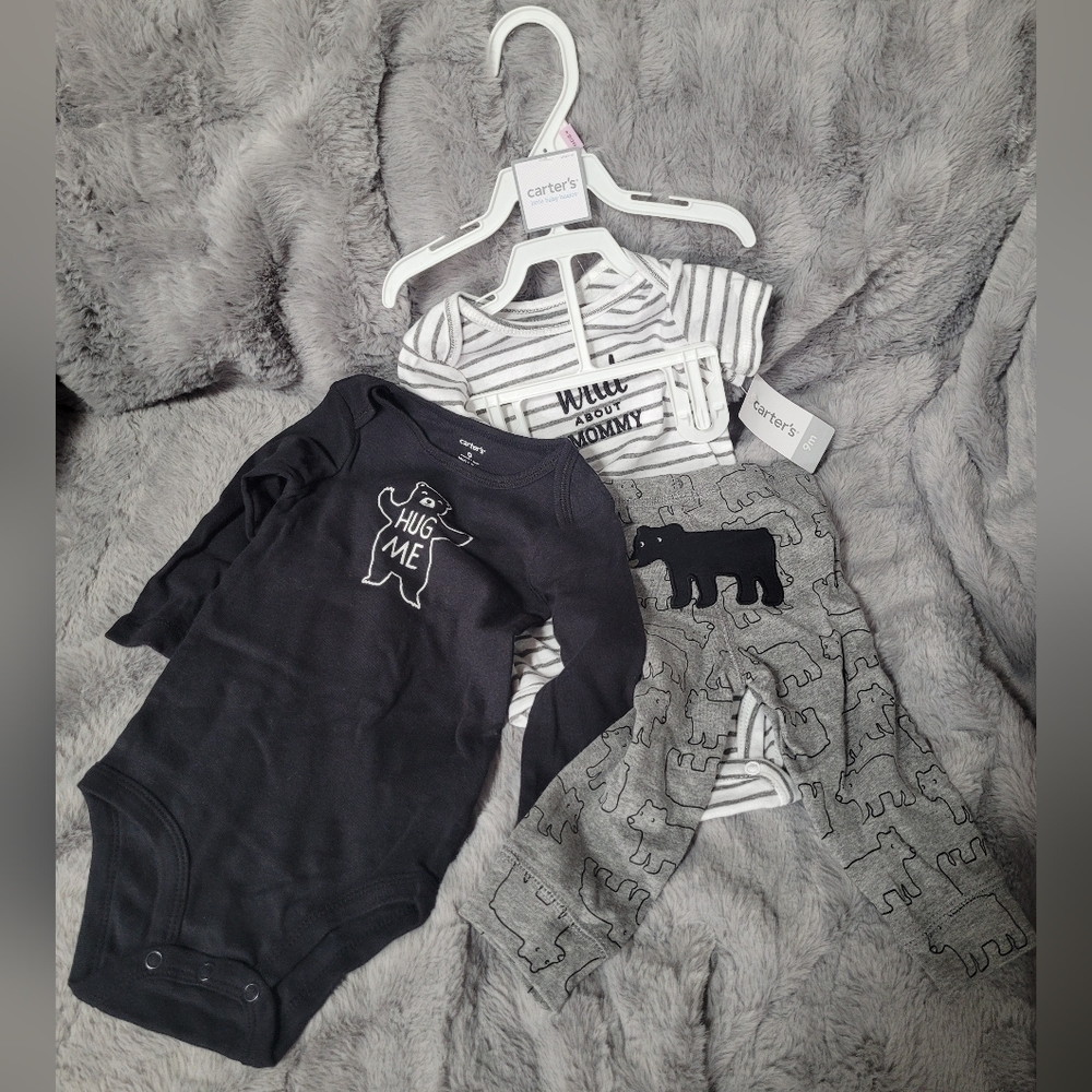 Carter's matching set outfit in bear theme in 9months